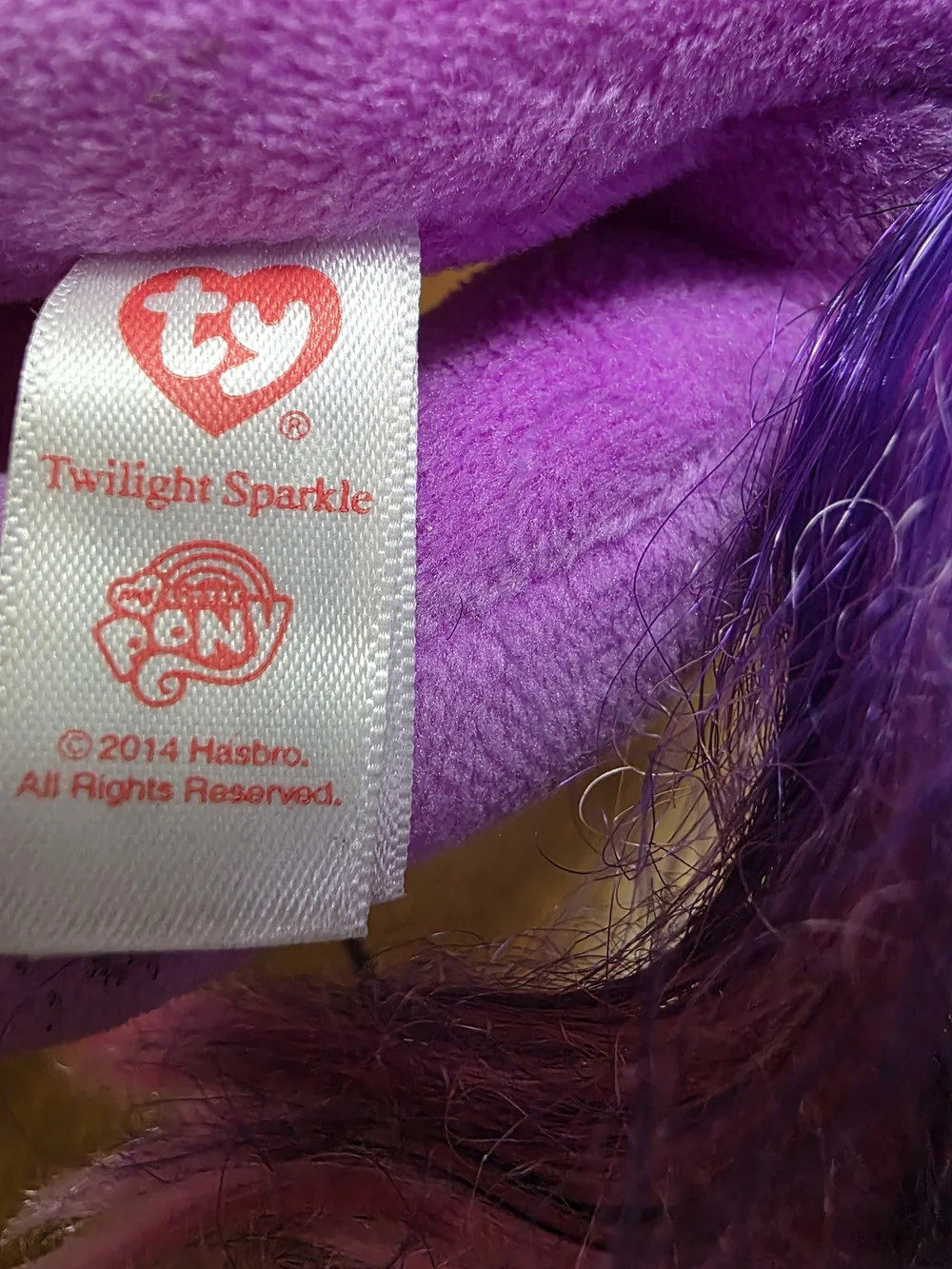 My Little Pony Purple Unicorn TY 2014 Vintage